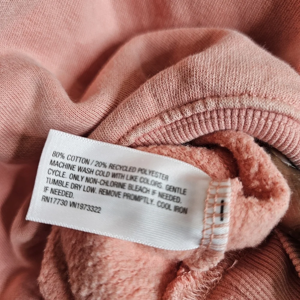 Wild Fable Women's Quarter Zip Hoodie Sweatshirt Oversized Coral Orange - Picture 7 of 7